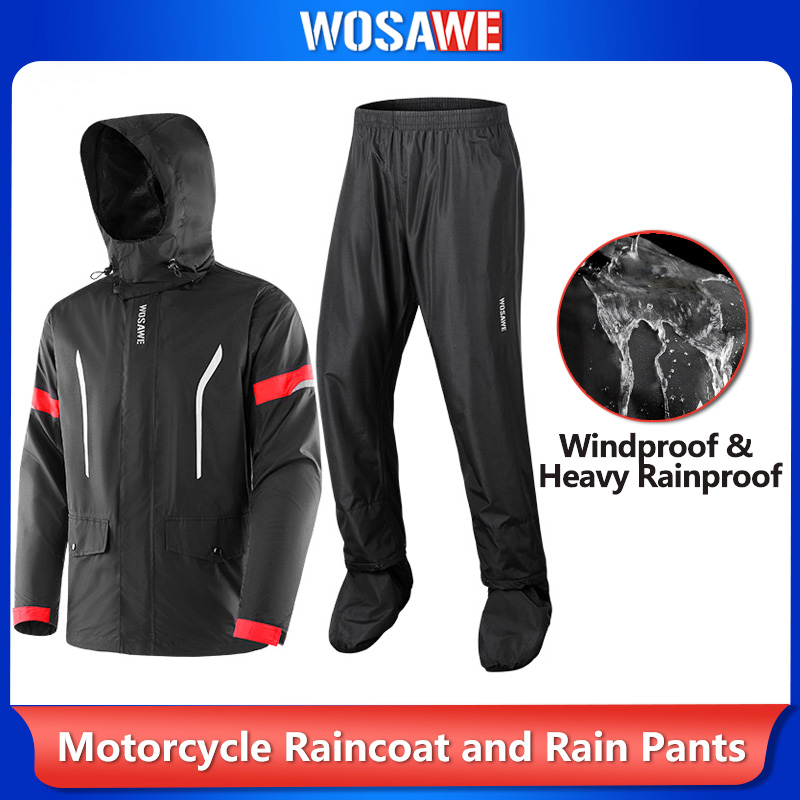 Motorcycle Gear Full Set - Męski kombinezon przeciwdeszczowy WOSAWE do jazdy