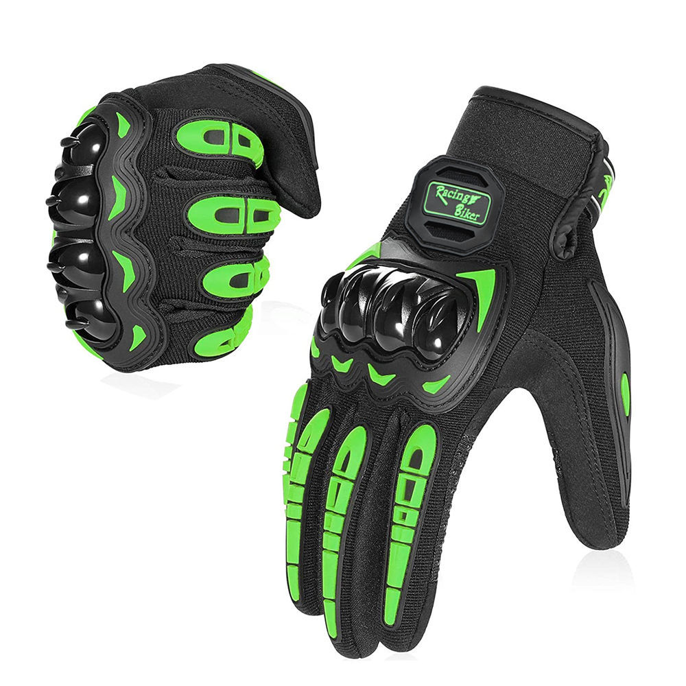 Motorcycle Gear Blue - Męskie letnie rękawice motocyklowe oddychające niebiesko-czerwone