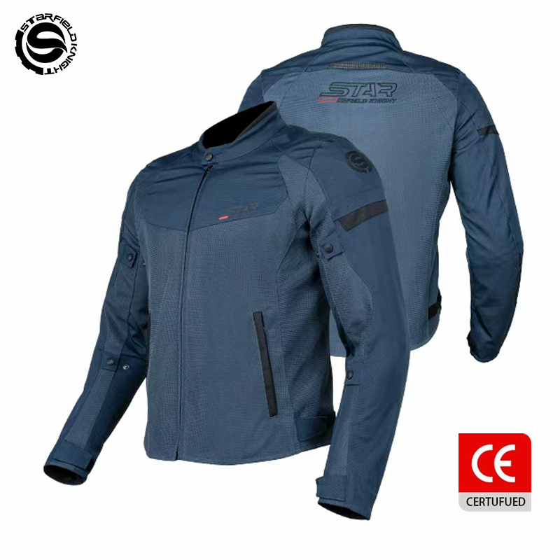 Motorcycle Gear Blue - Kurtka motocyklowa SFK Blue, wiosenno-letnia, z