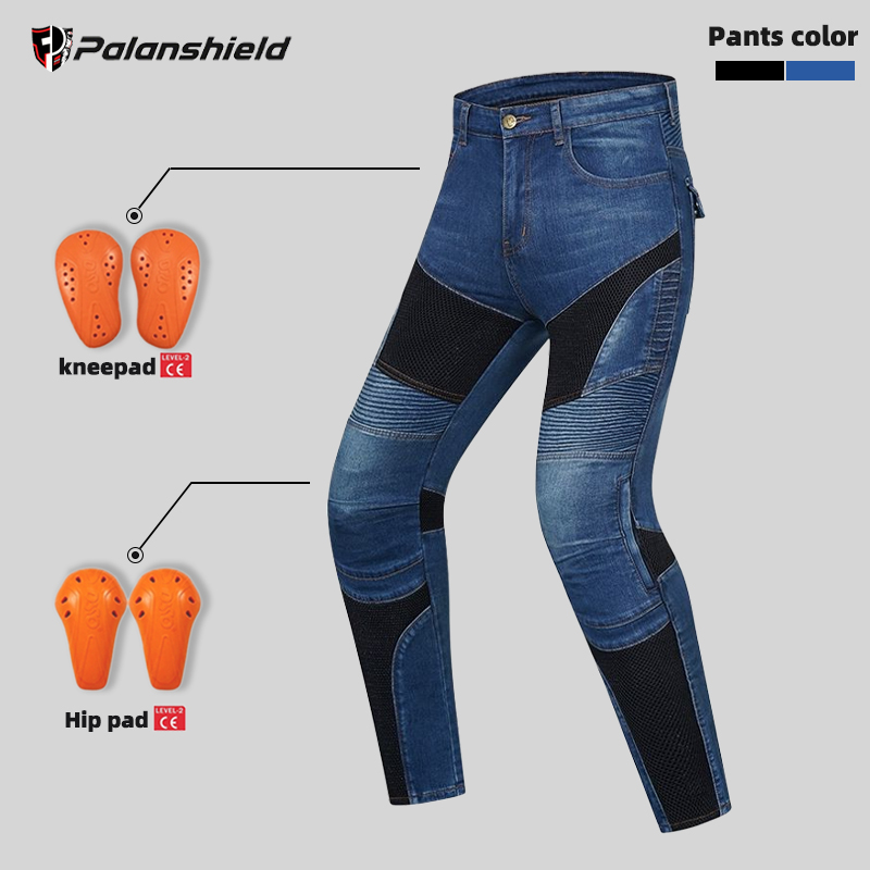 Motorcycle Gear Blue - Motocyklowe spodnie męskie Outdoor sprzęt ochronny