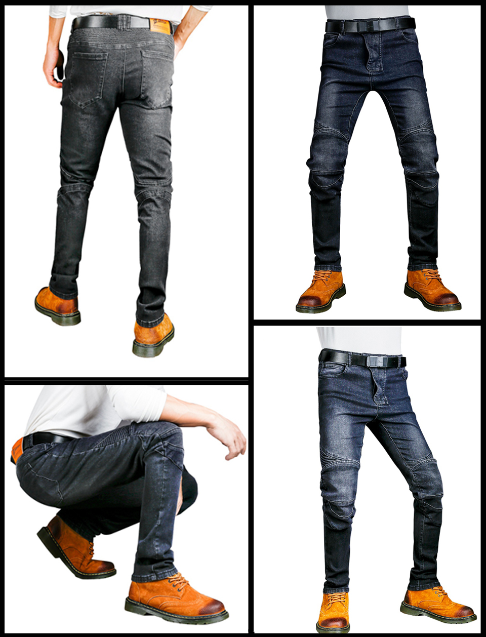 Męskie jeansy motocyklowe nieb – Motorcycle Gear Blue recenzja i cena