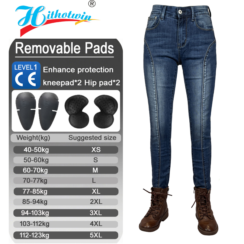 Damskie niebieskie jeansy moto – Motorcycle Gear Blue recenzja i cena