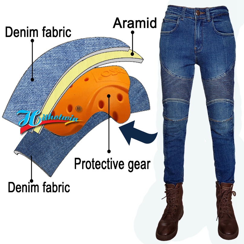 Damskie jeansy motocyklowe Kev – Motorcycle Gear Blue recenzja i cena