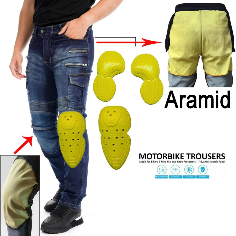 Spodnie motocyklowe aramidowe  – Motorcycle Gear Blue recenzja i cena