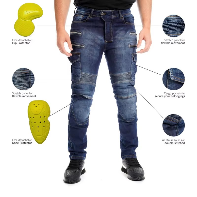 Spodnie motocyklowe aramidowe  – Motorcycle Gear Blue recenzja i cena